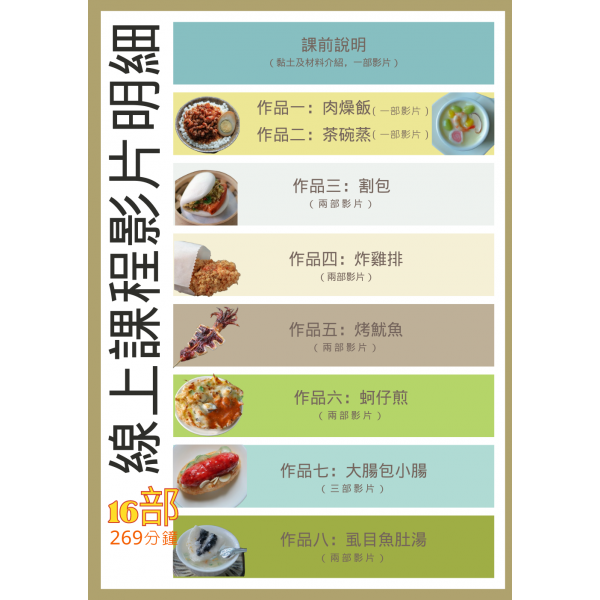 美味台灣-特色料理小吃  線上課程影片明細 (1)